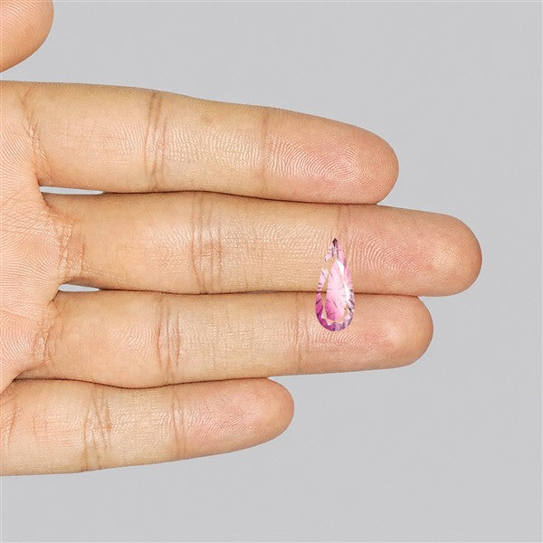 Pink Tourmaline Intaglio Reverse Carving Faceted Fine Gemstone