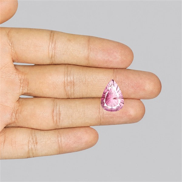 Pink Tourmaline Intaglio Reverse Carving Faceted Fine Gemstone