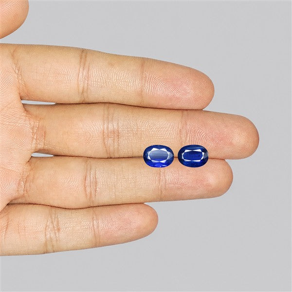 Faceted Blue Kyanite Pair