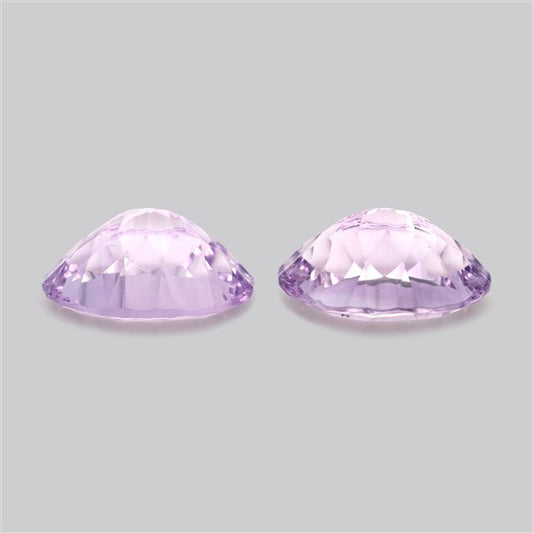 Rose de France Amethyst Pair Millenium Cut Faceted Fine Gemstone