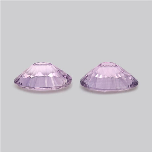 Rose de France Amethyst Pair Millenium Cut Faceted Fine Gemstone