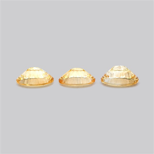 Millennium Cut Citrine Faceted Fine Gemstone Set