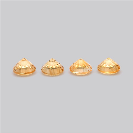 Millennium Cut Citrine Faceted Fine Gemstone Set