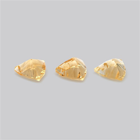 Millennium Cut Citrine Faceted Fine Gemstone Set