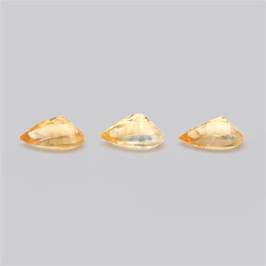 Millennium Cut Citrine Faceted Fine Gemstone Set