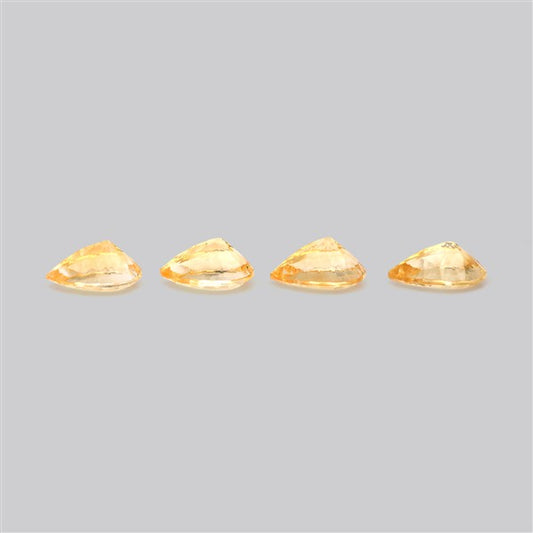 Millennium Cut Citrine Faceted Fine Gemstone Set