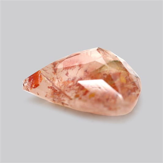 Rare Iron Stained Quartz Faceted Fine Gemstone