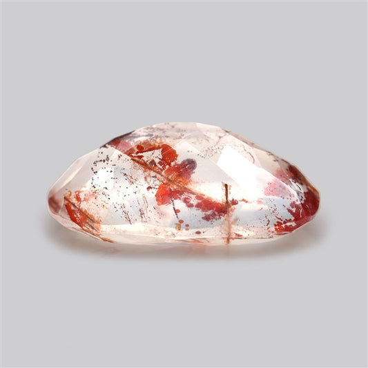 Rare Iron Stained Quartz Faceted Fine Gemstone