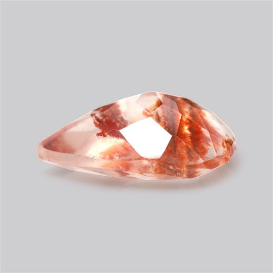 Rare Iron Stained Quartz Faceted Fine Gemstone