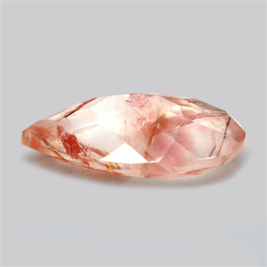Rare Iron Stained Quartz Faceted Fine Gemstone