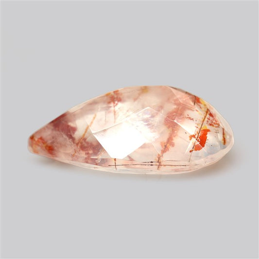 Rare Iron Stained Quartz Faceted Fine Gemstone