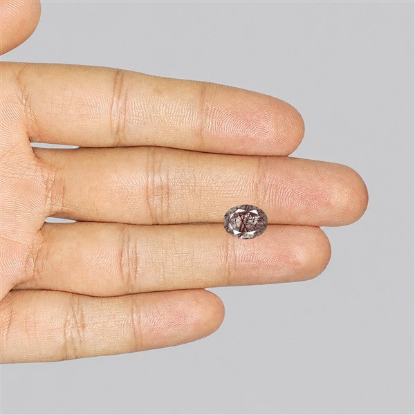 Rare Red Rutilated Quartz Faceted Fine Gemstone