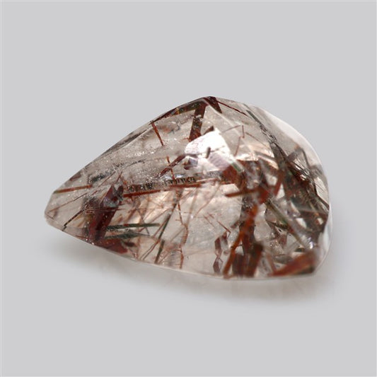 Rare Red Rutilated Quartz Faceted Fine Gemstone