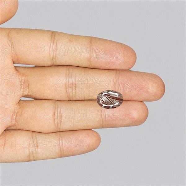 Rare Red Rutilated Quartz Faceted Fine Gemstone