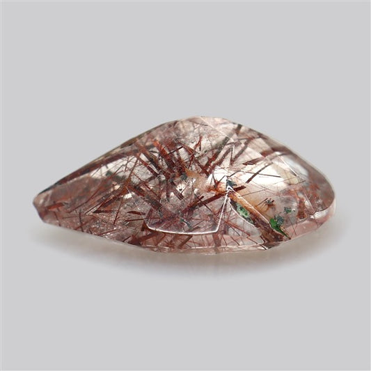 Rare Red Rutilated Quartz Faceted Fine Gemstone