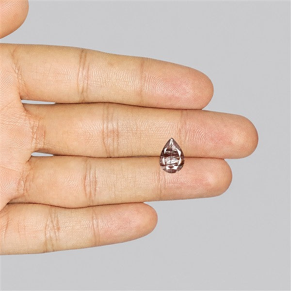 Rare Red Rutilated Quartz Faceted Fine Gemstone