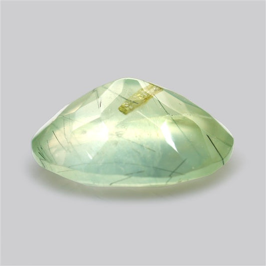 Prehnite with Epidote Green Faceted Fine Gemstone