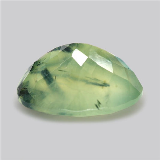 Prehnite with Epidote Green Faceted Fine Gemstone