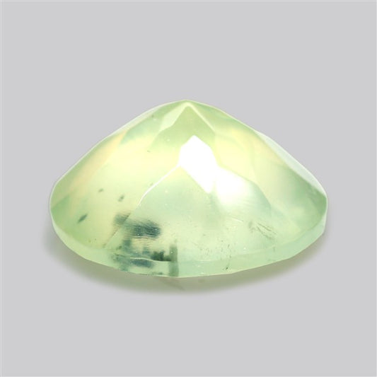 Prehnite with Epidote Green Faceted Fine Gemstone