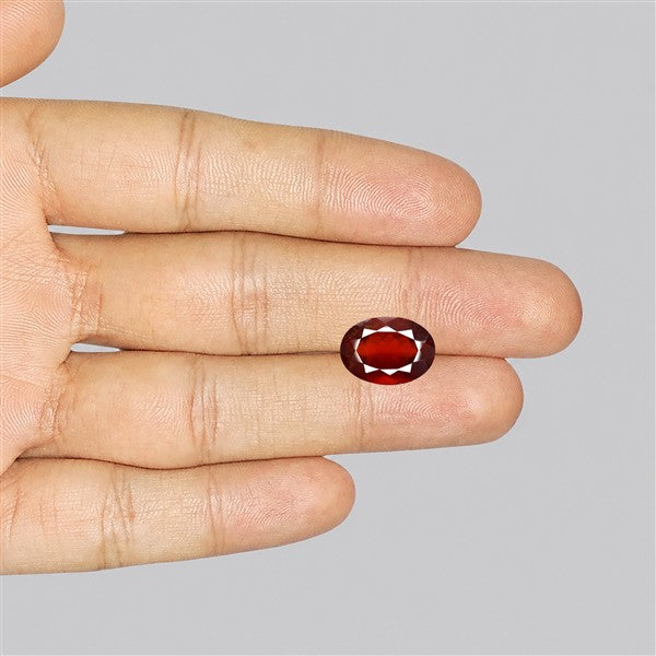 Gem Red Hessonite Garnet Faceted Fine Gemstone