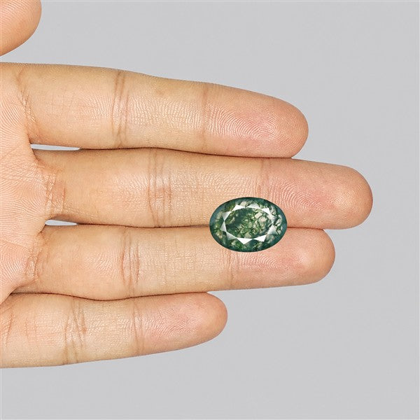 Faceted Moss Agate
