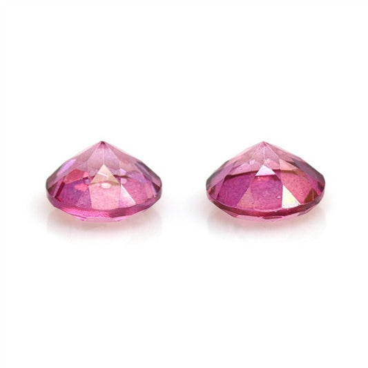 Faceted Pink Topaz Pair
