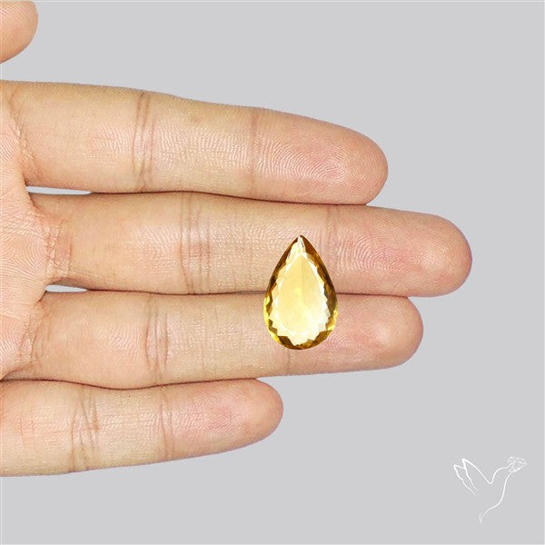 Citrine Faceted Yellow Fine Gemstone Rare Large Sized