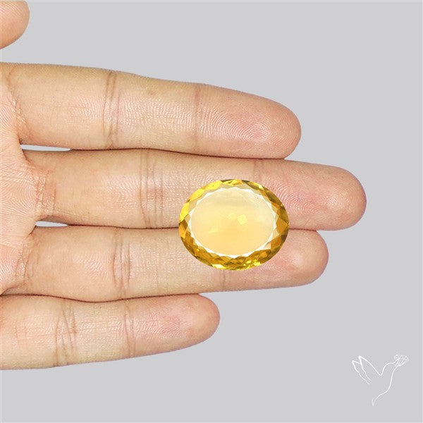 Citrine Faceted Yellow Fine Gemstone Rare Large Sized