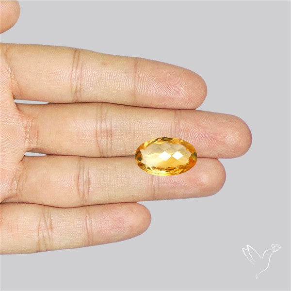 Citrine Faceted Yellow Fine Gemstone Rare Large Sized