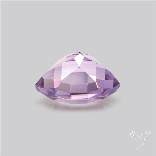 Checker Faceted Amethyst Hexagon Fine Amethyst Gemstone