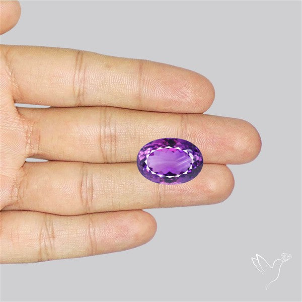 Russian Amethyst Vivid Purple Faceted Fine Gemstone Rare Large Sized