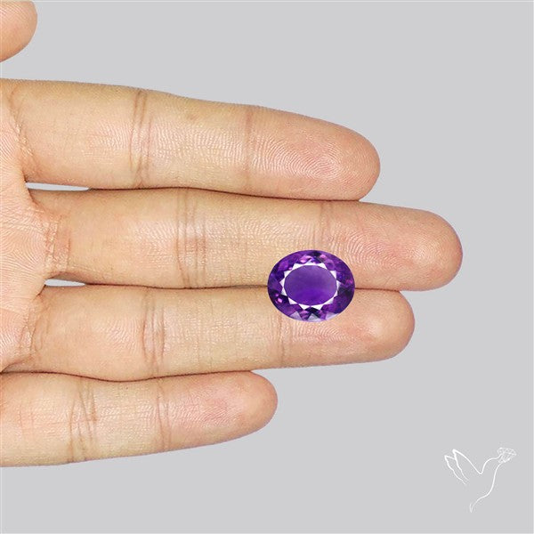 Russian Amethyst Vivid Purple Faceted Fine Gemstone Rare Large Sized