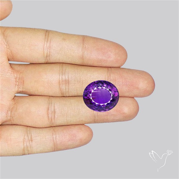Russian Amethyst Vivid Purple Faceted Fine Gemstone Rare Large Sized