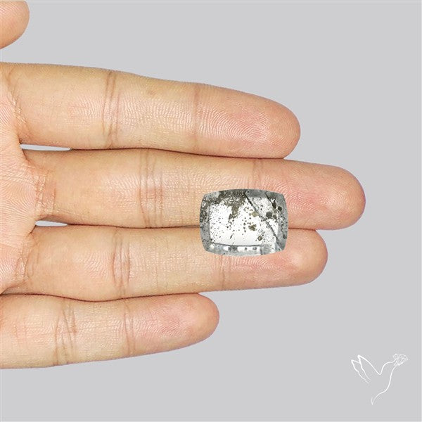 Rare Pyrite Included Quartz Cabochon