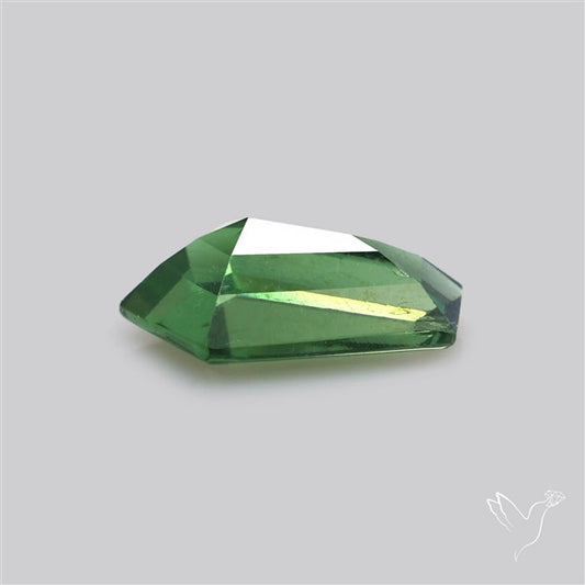 Rare Green Apatite Faceted Fine Gemstone Natural Geometric Shape
