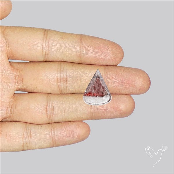 Rare Brazilian Lepidocrocite In Quartz Cabochon