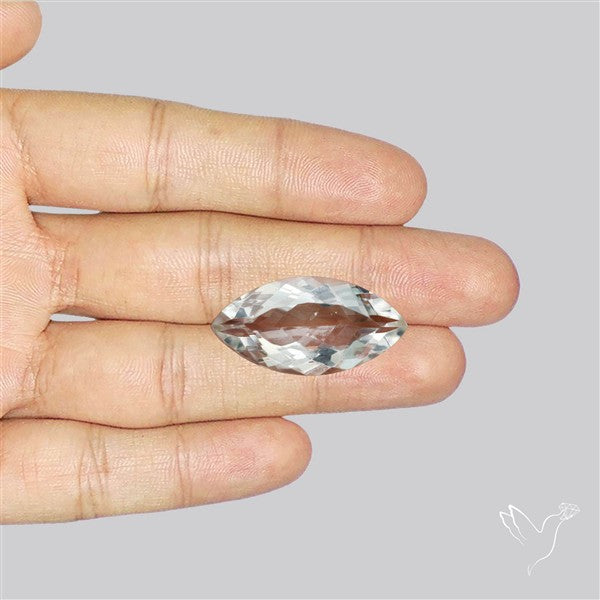 Himalayan Clear Crystal Quartz Faceted Fine Gemstone