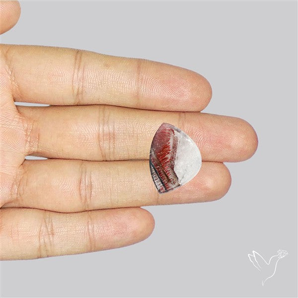 Rare Brazilian Lepidocrocite In Quartz Cabochon