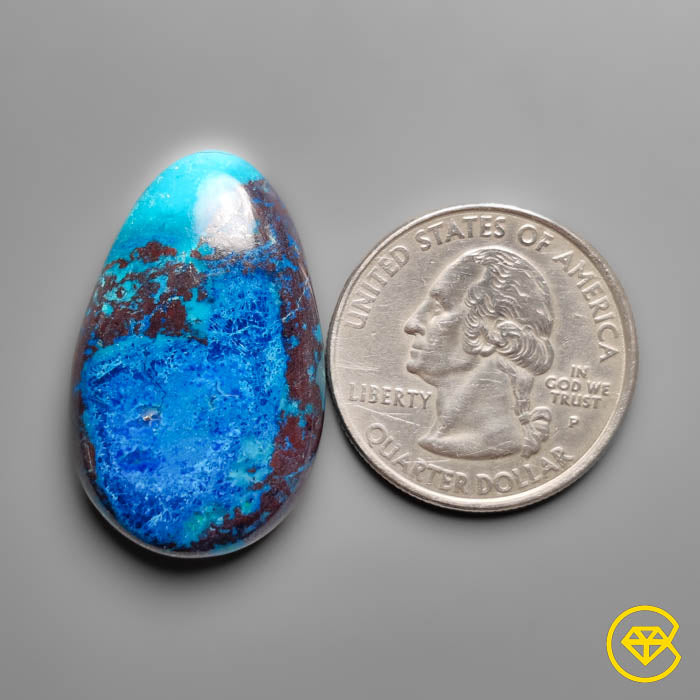 Azurite Shattuckite Cabochon