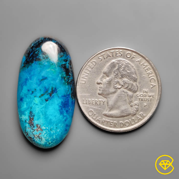 Azurite Shattuckite Cabochon
