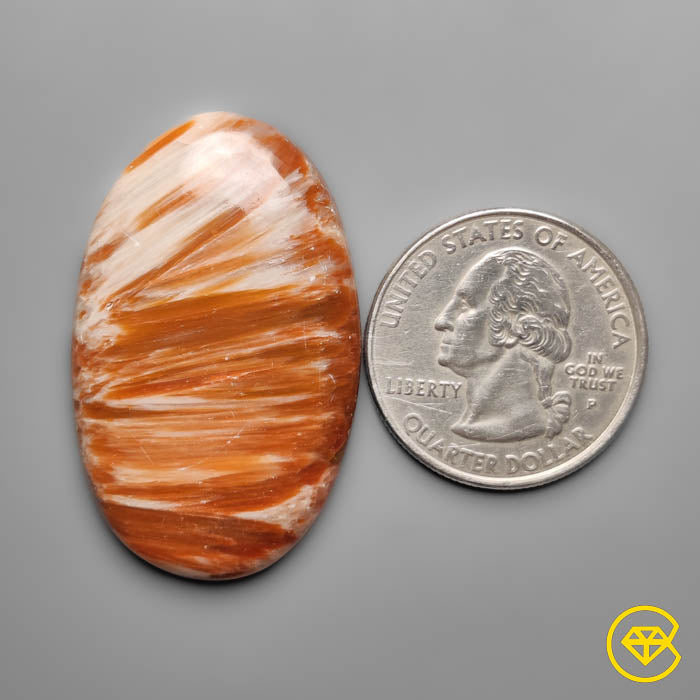 Orange Calcite Cabochon