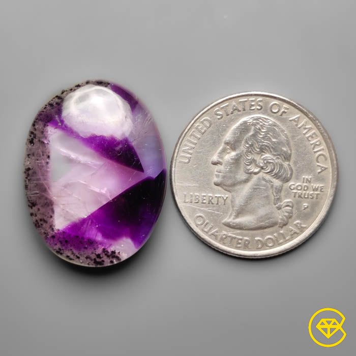 Trapiche Amethyst With Mother Of Pearl Doublet