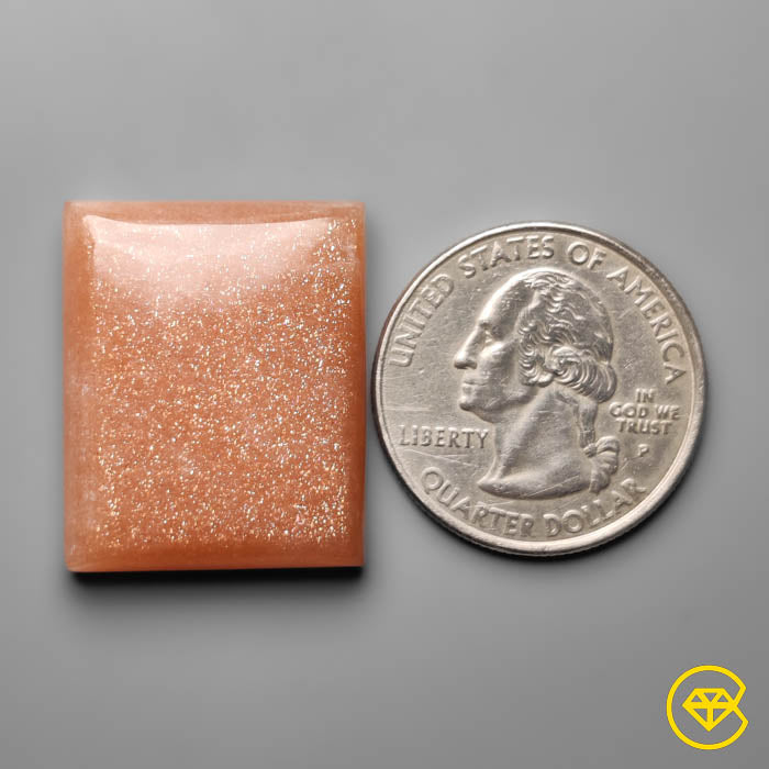 Peach Moonstone with Sunstone Inclusions