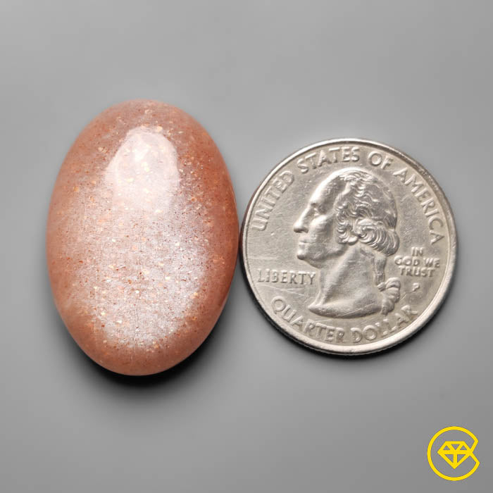 Peach Moonstone with Sunstone Inclusions