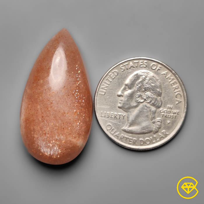 Peach Moonstone with Sunstone Inclusions