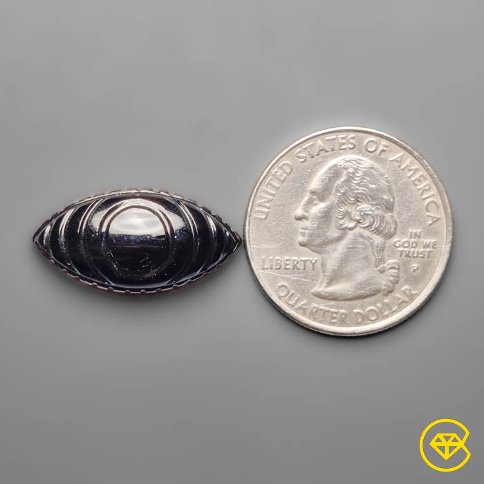 Black Onyx Evil Eye Carving