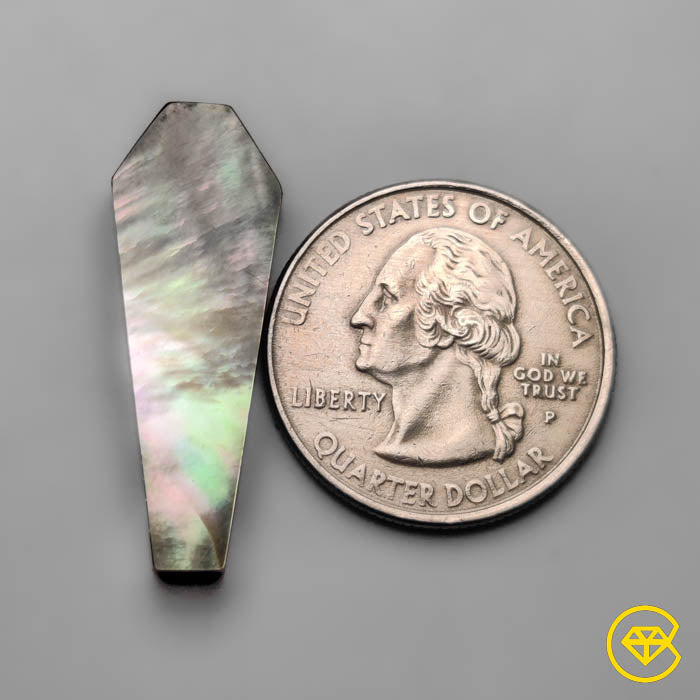 Rainbow Tahitian Mother Of Pearl Coffin