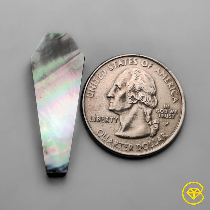 Rainbow Tahitian Mother Of Pearl Coffin