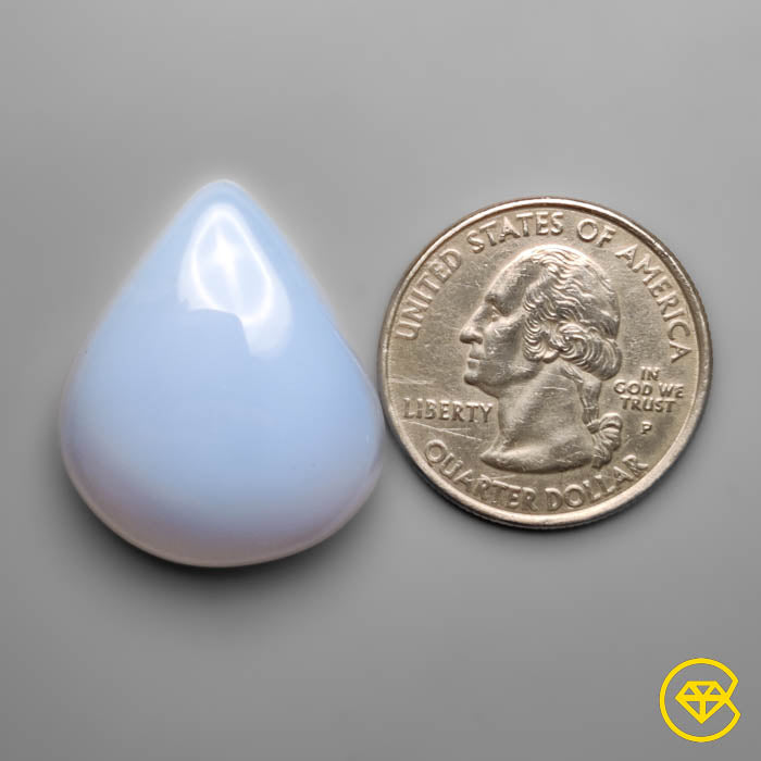 Large Namibian Blue Chalcedony Cabochon
