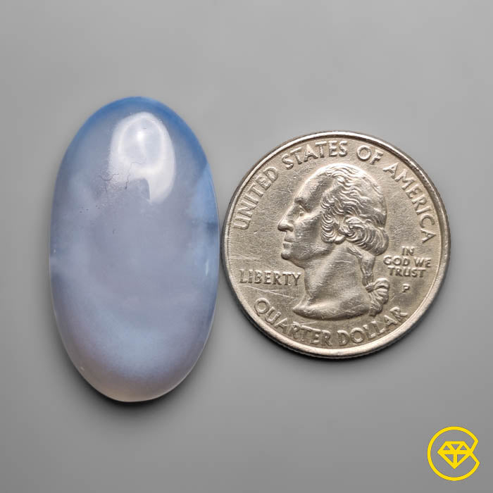 Large Namibian Blue Chalcedony Cabochon